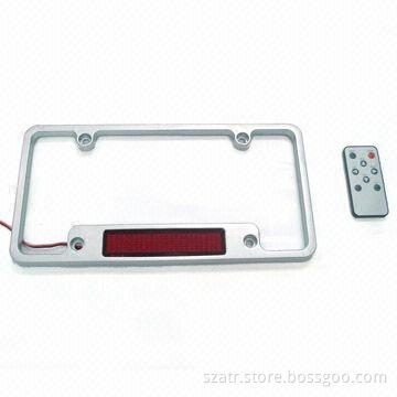 Car License Plate Frame with LED Display, Fashionable designs and Customized Sizes Welcomed